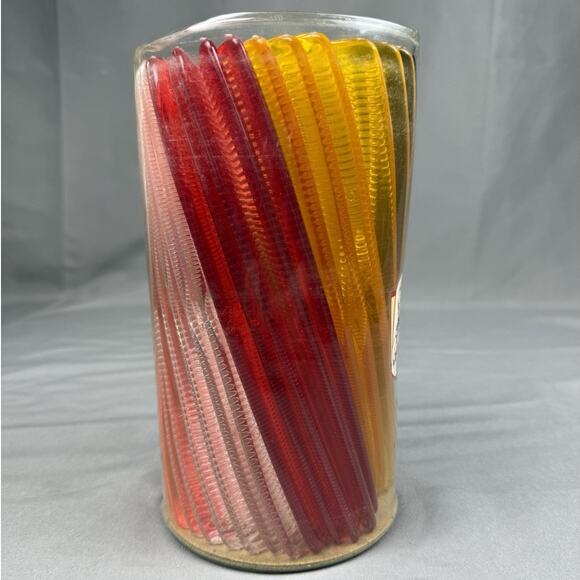 Vintage Placo Mademoiselle Translucent Hair Combs Plastic W/ Original Container main image 9